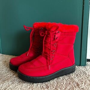 Wild Diva Cherry Red Winter Boots